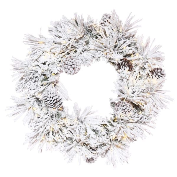 48  H x 48  W x 3  D Flocked Atka Pine Wreath AH3506 on Sale