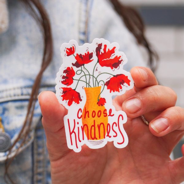 Choose Kindness Flower Vase Sticker Fashion - Image 2