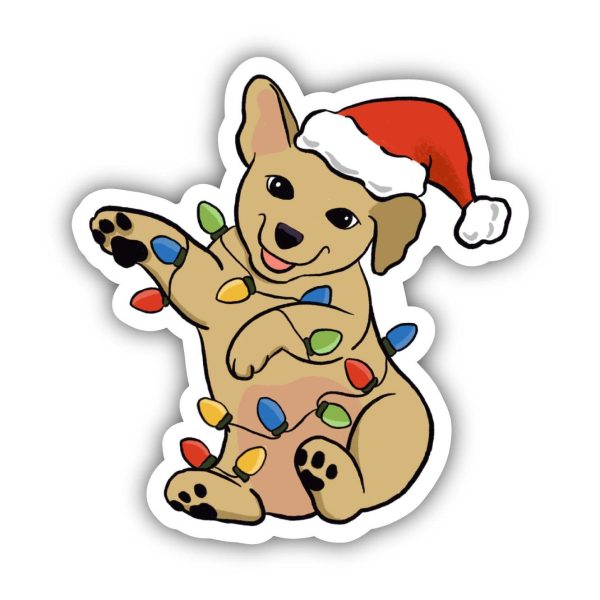 Dog & Lights Winter Sticker Supply