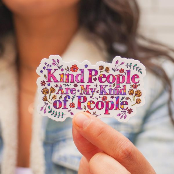 Kind People Are My Kind Of People Floral Sticker on Sale - Image 2