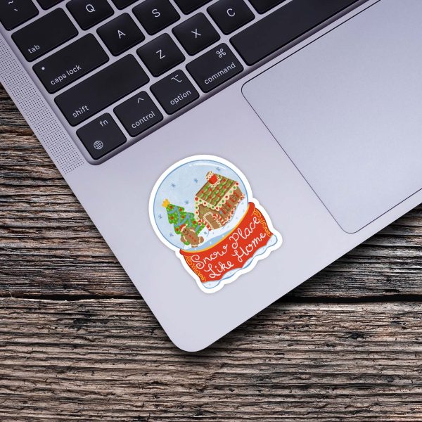 Snow Place Like Home Snow Globe Winter Sticker For Discount - Image 4