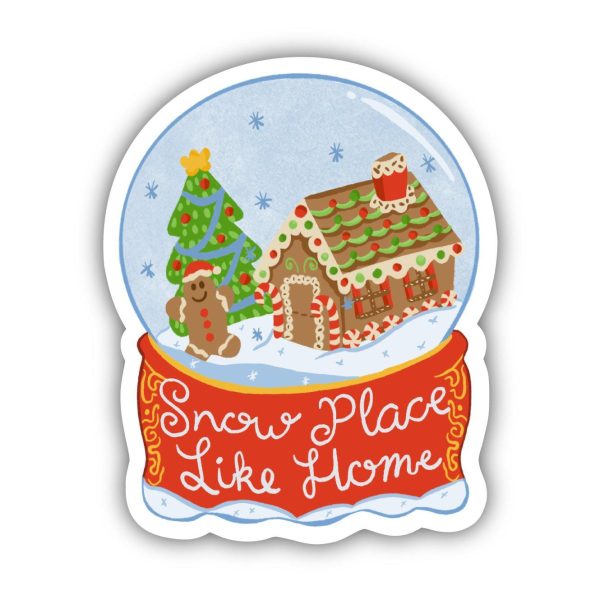 Snow Place Like Home Snow Globe Winter Sticker For Discount